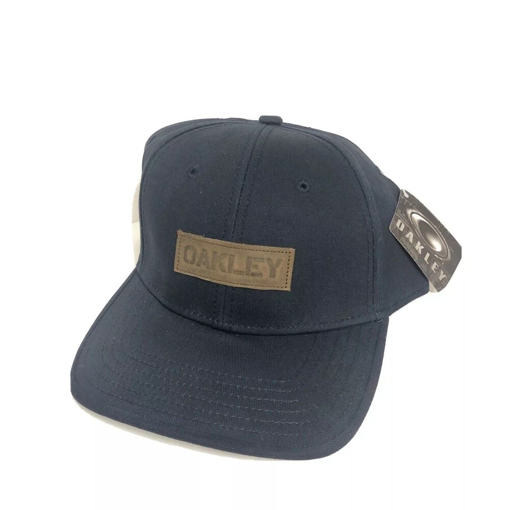 Oakley Leater Patch Cap Adjustable Hat Navy Blue 60B (New & Authentic)